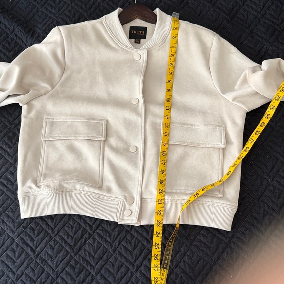 Women's Cream Bomber Jacket
Feels like suede. - Picture 3 of 9